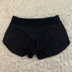 lululemon Black Low Rise Speed Up Shorts, 4in